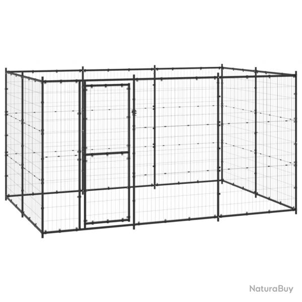 Chenil extrieur cage enclos parc animaux chien extrieur acier 7,26 m 02_0000386