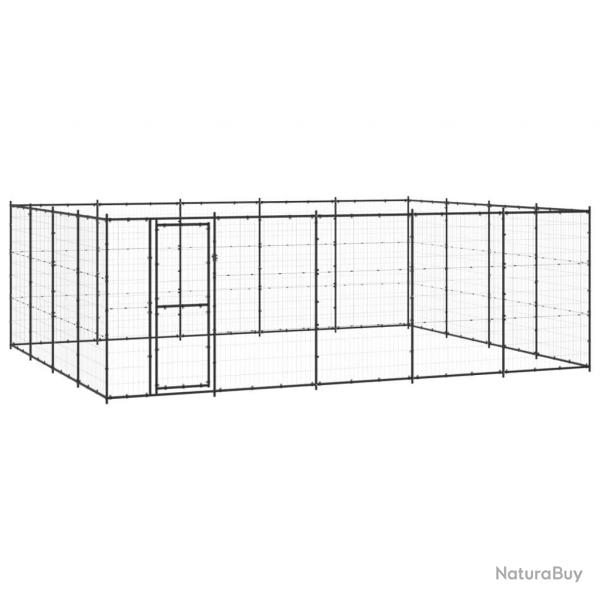 Chenil extrieur cage enclos parc animaux chien d'extrieur pour chiens acier 24,2 m 02_0000366