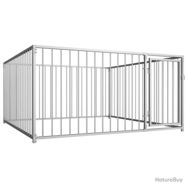 Chenil extrieur cage enclos parc animaux chien d'extrieur pour chiens 100 cm 02_0000344
