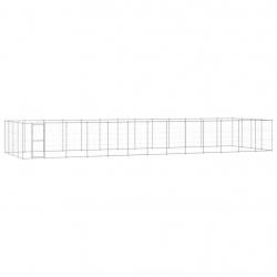 Chenil extérieur cage enclos parc animaux chien extérieur acier galvanisé 53,24 m² 02_0000425