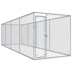Chenil extérieur cage enclos parc animaux chien d'extérieur pour chiens 760 x 192 x 185 cm 02_00003