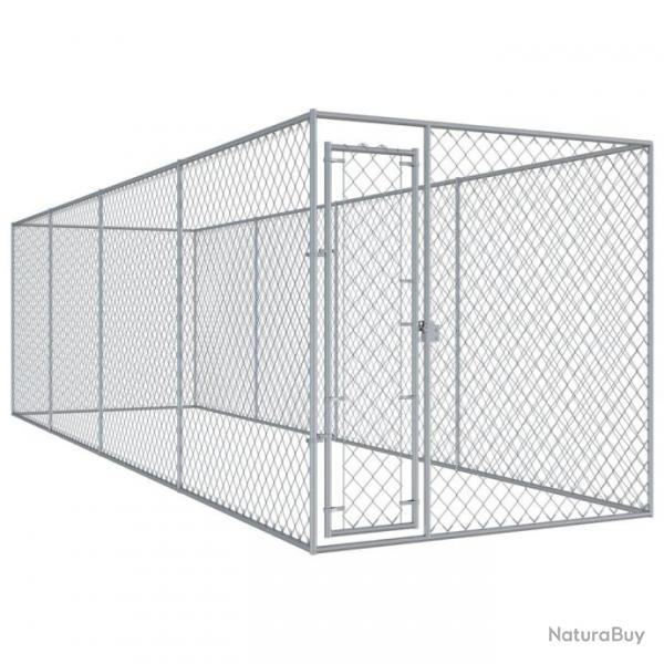 Chenil extrieur cage enclos parc animaux chien d'extrieur pour chiens 760 x 192 x 185 cm 02_00003