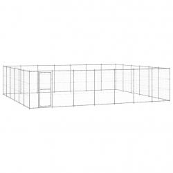 Chenil extérieur cage enclos parc animaux chien extérieur acier galvanisé 50,82 m² 02_0000424