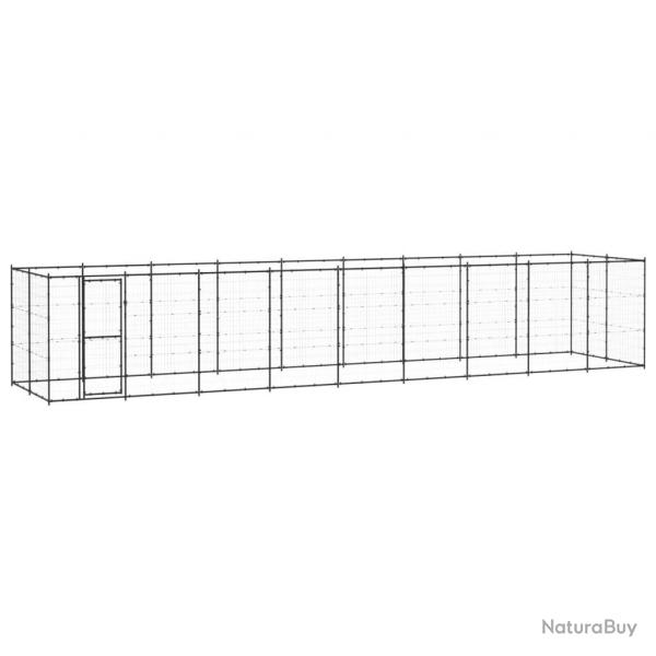 Chenil extrieur cage enclos parc animaux chien d'extrieur pour chiens acier 21,78 m 02_0000363