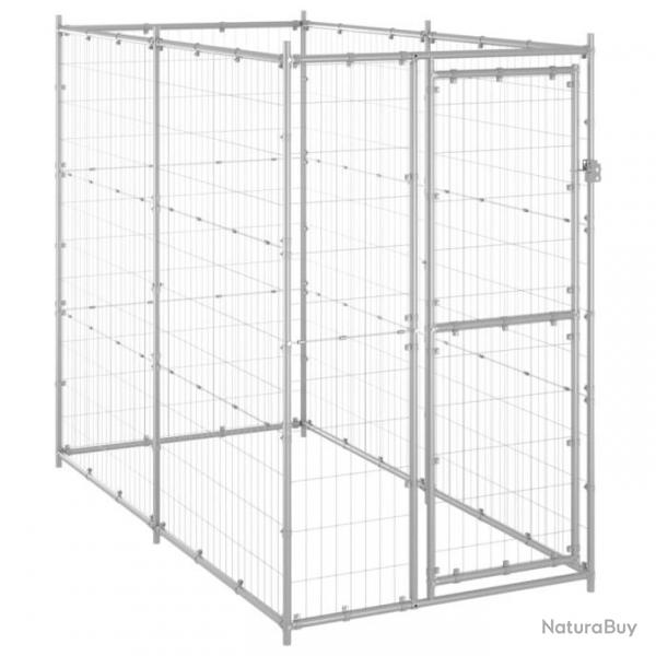 Chenil extrieur cage enclos parc animaux chien extrieur pour chiens acier galvanis 110 x 220 x 1