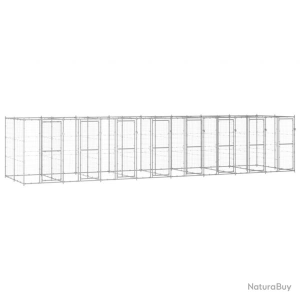 Chenil extrieur cage enclos parc animaux chien extrieur acier galvanis 19,36 m 02_0000411