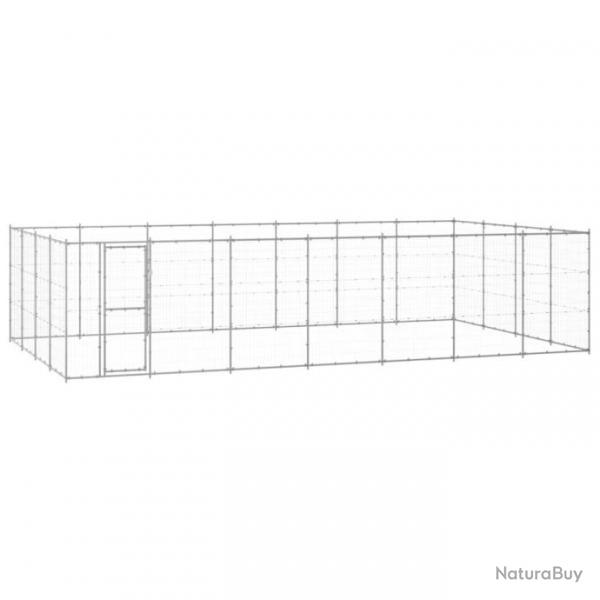 Chenil extrieur cage enclos parc animaux chien extrieur acier galvanis 33,88 m 02_0000420