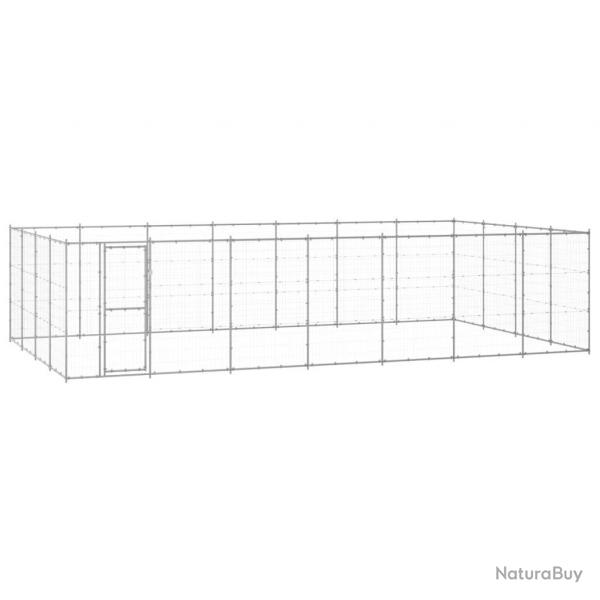Chenil extrieur cage enclos parc animaux chien extrieur acier galvanis 33,88 m 02_0000420