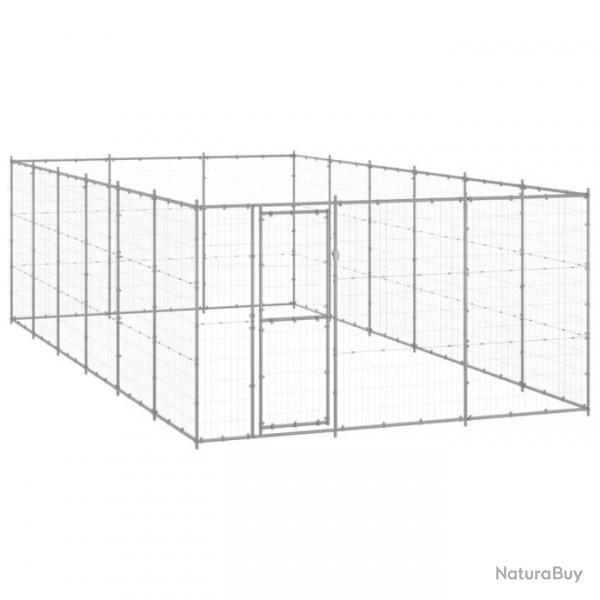 Chenil extrieur cage enclos parc animaux chien extrieur acier galvanis 21,78 m 02_0000414