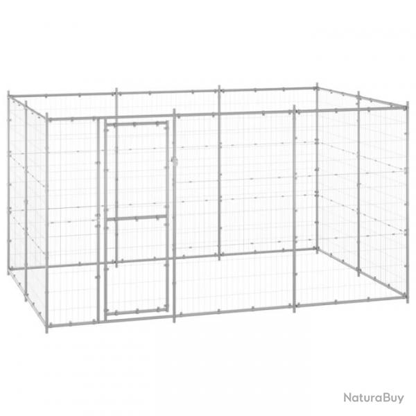 Chenil extrieur cage enclos parc animaux chien extrieur acier galvanis 7,26 m 02_0000428