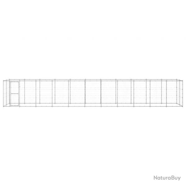 Chenil extrieur cage enclos parc animaux chien extrieur acier galvanis 26,62 m 02_0000418