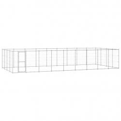 Chenil extérieur cage enclos parc animaux chien extérieur acier galvanisé 43,56 m² 02_0000423