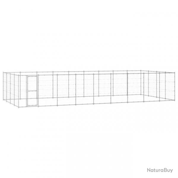 Chenil extrieur cage enclos parc animaux chien extrieur acier galvanis 43,56 m 02_0000423