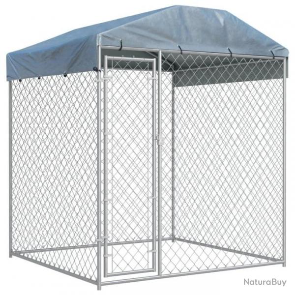 Chenil extrieur cage enclos parc animaux chien d'extrieur avec toit pour chiens 225 cm 02_0000324