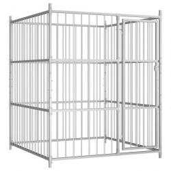 Chenil extérieur cage enclos parc 150 x 150 x 185 cm animaux chien d'extérieur pour chiens 185 cm 0