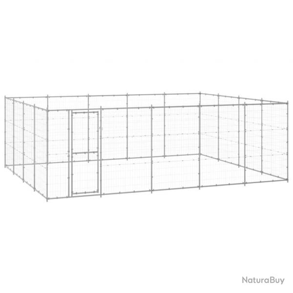 Chenil extrieur cage enclos parc animaux chien extrieur acier galvanis 24,2 m 02_0000416