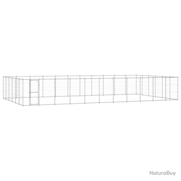 Chenil extrieur cage enclos parc animaux chien extrieur acier galvanis 79,86 m 02_0000429
