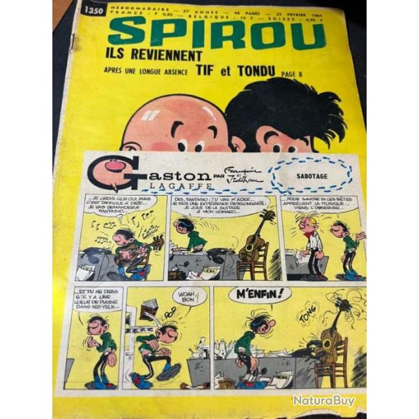 BD Spirou 1350 du 27 Fev 1964