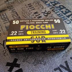 Balles .22 courte Fiocchi boîte ancienne de 50 unités