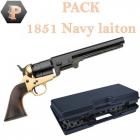 FRAIS DE PORT OFFERT ! Revolver Réplique Pietta 1851 NAVY laiton Cal.44 PN + Mallette DESTOCKAGE !