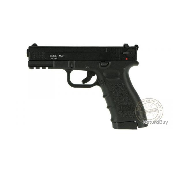 Pistolet d'alarme  blanc, gaz ou flash ISSC M22 - Cal. 9mm PAK