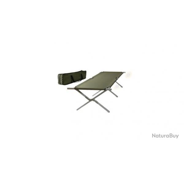 Lit De Camp Pliable Lit Picot Type US Aluminium Avec Sac De Transport Chasse Camping Outdoor Vert