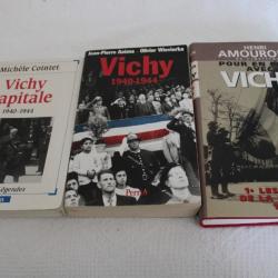 Lot 3 livres Vichy 1940-1944