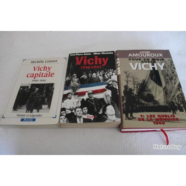 Lot 3 livres Vichy 1940-1944