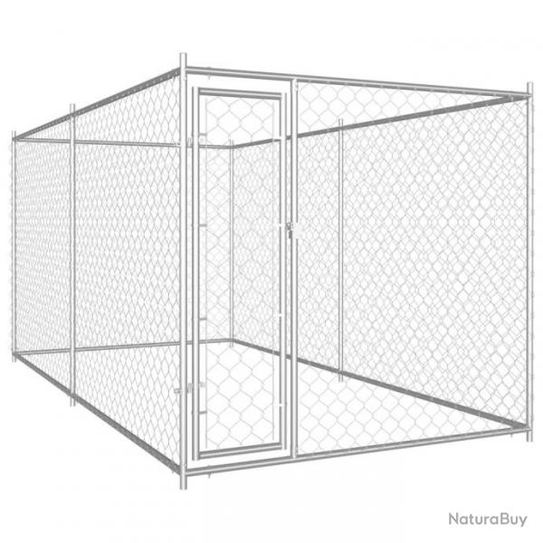 Chenil extrieur cage enclos parc animaux chien d'extrieur pour chiens 382 x 192 x 185 cm 02_00003