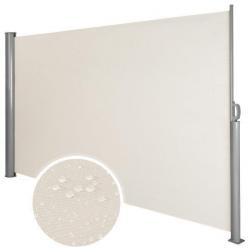 Auvent store latéral brise-vue abri soleil aluminium rétractable 160 x 300 cm beige 08_0000528