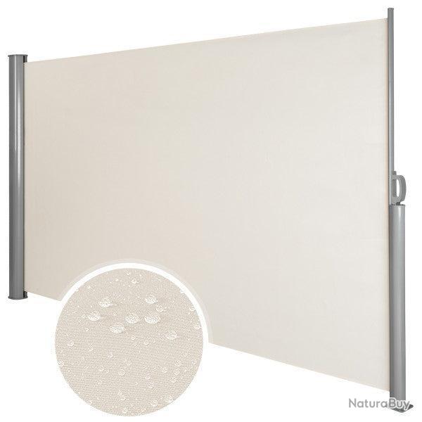 Auvent store latral brise-vue abri soleil aluminium rtractable 160 x 300 cm beige 08_0000528