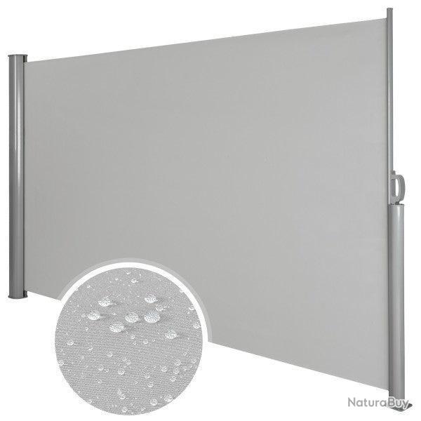 Auvent store latral brise-vue abri soleil aluminium rtractable 180 x 300 cm gris 08_0000532
