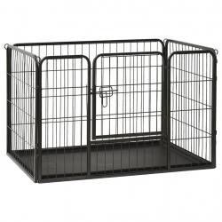 Parc pour chiots acier 91,5 x 59 x 61 cm acier noir 02_0000570