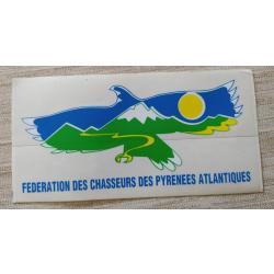 Autocollant chasse , federation chasseur 64 , collector