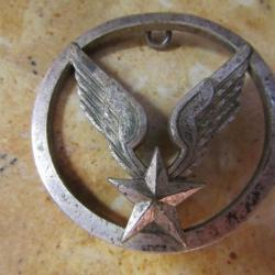 médaille Insigne de béret, A.L.A.T, argenté, aviation légère armée terre Alat