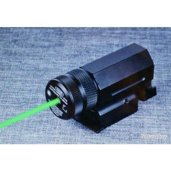 Neuf  Laser Pointeur vert  pour Glock, Pistolet, Révolver avec Rail 20mm