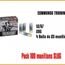 Pack 100 Cartouches TUNET Commando Training Slug cal. 12/67 