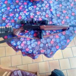 Carabine Browning BAR short trac 27 0WSM avec lunette Swarovski, montage pivotant