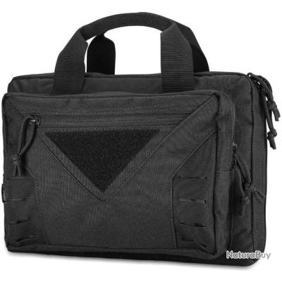 Sac De Tir Tactique VEVOR Pour 2 Pistolets - Étui Souple Noir, Transport Et Rangement Sécurisé