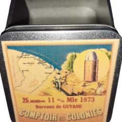 11 mm 1873 Ordonnance: Reproduction boite cartouches (vide) COMPTOIR des COLONIES Guyane 9007570