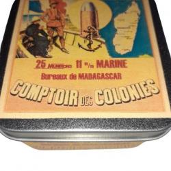 11 mm Marine (1870): Reproduction boite cartouches (vide) COMPTOIR des COLONIES Madagascar 9007592