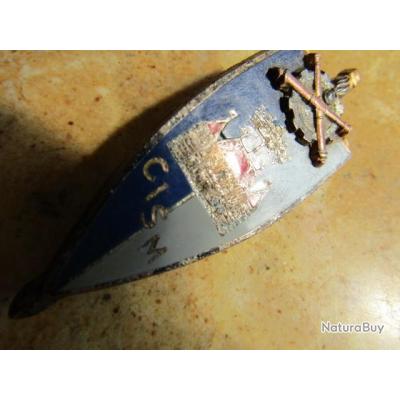 INSIGNE GÉNÉRAL DU SERVICE DU MATERIEL métal ancien SMF ORIGINAL FRANCE