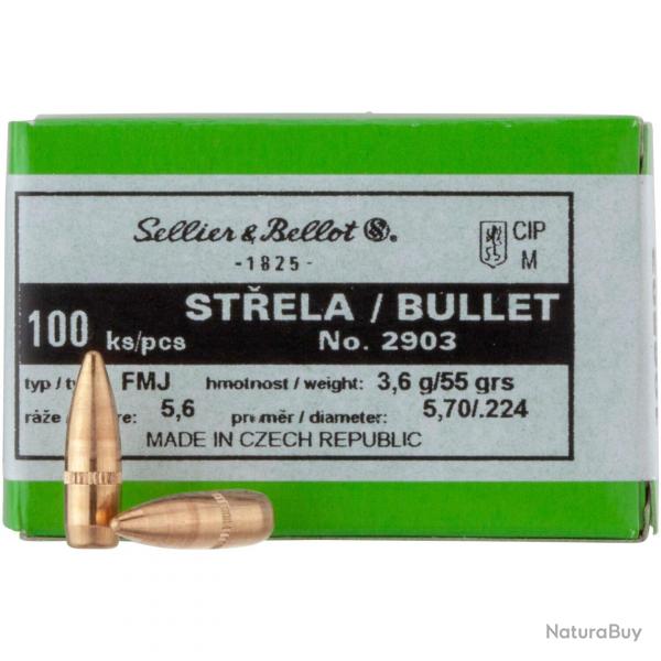.224 (5,6mm) 3,6g/55grs. FMJ BT (Calibre: .224 (5,6 mm))