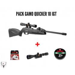 Pack carabine Gamo QUIKER 10 IGT + lunette 4X32+ cibles+ 250 plombs Hunter, Vente Flash !!!