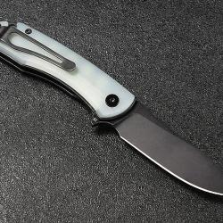Couteau CMB Made Knives Blaze Jade Lame Acier D2 Manche G10 IKBS Linerlock Clip CMB06T