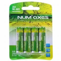 ( NUM'AXES - Piles rechargeables type AA HR6 1,2 v 2600 mAh)NUM'AXES - Piles rechargeables type AA H