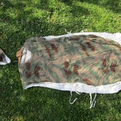 poncho chasuble camouflé capuche reversible Allemand ww2 seconde guerre Wehrmacht Luftwaffe WH LUFT