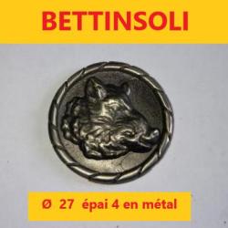 CALOTTE T&Ecirc;TE DE SANGLIER EN RELIEF &agrave; L'ORIGINE POUR  Fusil Bettinsoli convient &agrave; ttes marques