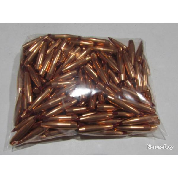 Lot 100 Ogives Hornady ELD MATCH Cal 22 224 Poids 75grs Ogives 10286113