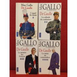 « De Gaulle » de Max Gallo en 4 tomes (Poche;TBE)